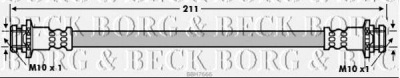 BORG & BECK bbh7666 -  Тормозной шланг